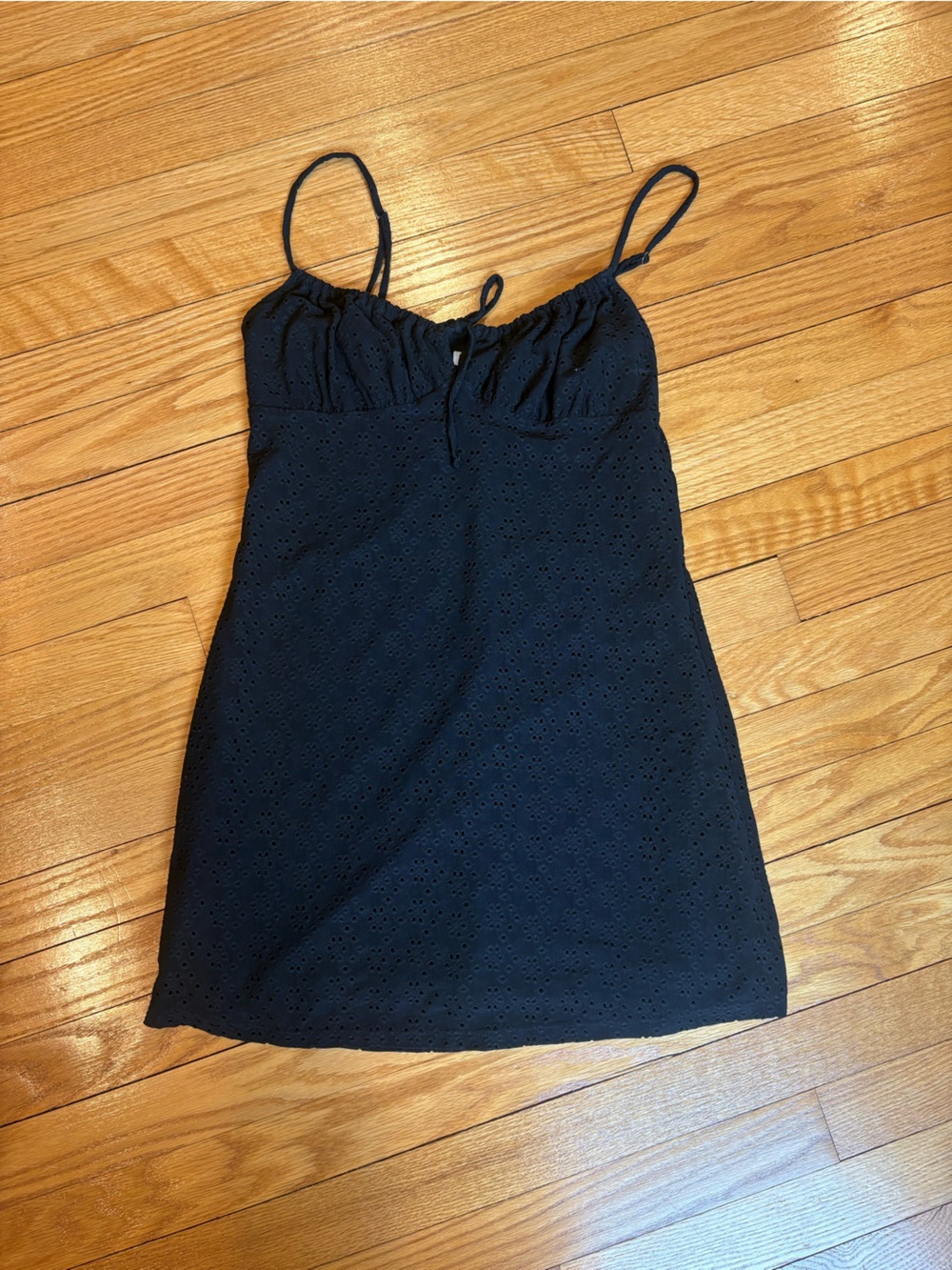 Aeropostale Black Eyelet Mini Dress